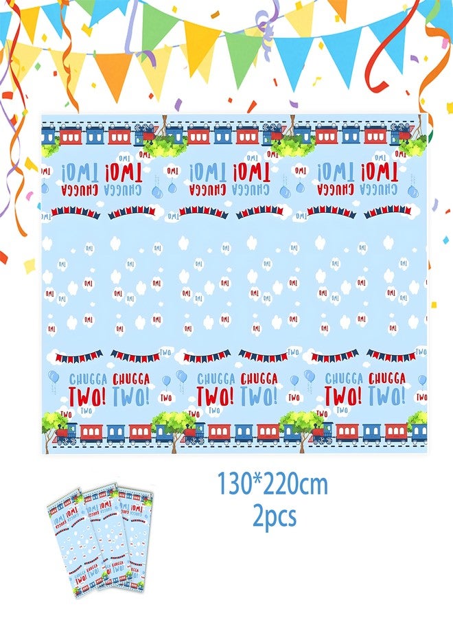 BEOXAGAR Chugga Chugga Two Two Party Supplies Train 2nd Party Train 2nd Birthday Plates For Boys Includes Plates Cups Napkins Tableware for Boys Birthday,Serves 30 Guests - Image 4